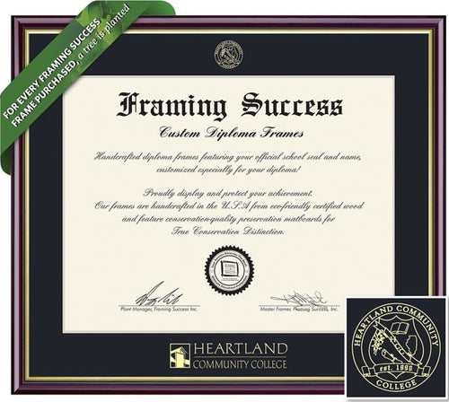 Heartland Community College 7'' x 9'' Value Price Academic Diploma Frame